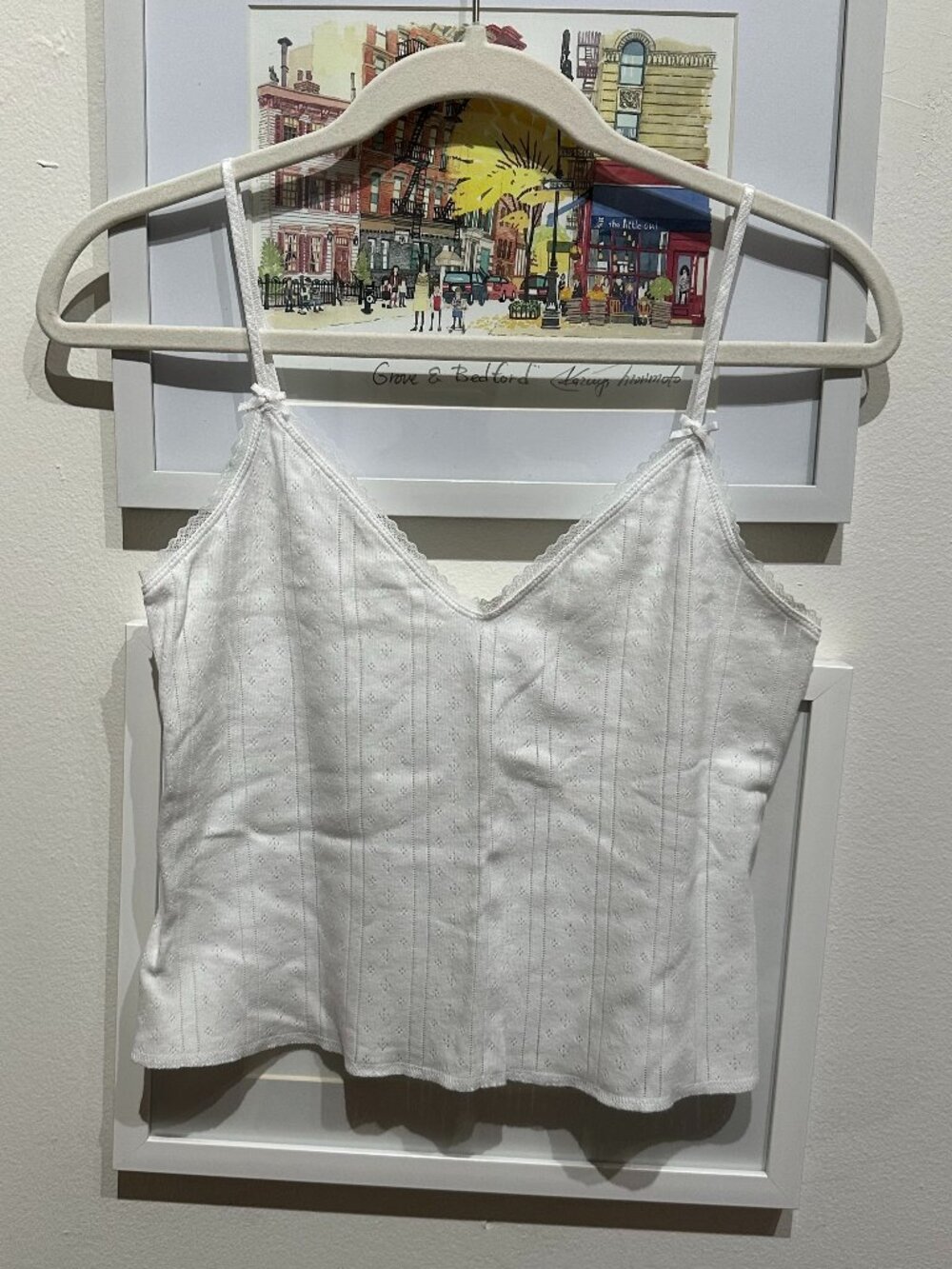Cou Cou Intimates White Pointelle Pajama Cami XL